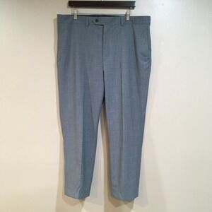 Lands End Tailored‎ Fit Wool Blend Dress Pants Mens 38 Gray Professional Classic